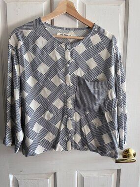 Geometric Striped Blouse by Nice Things